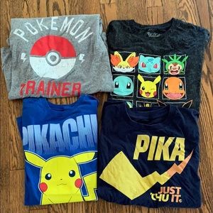 Lot of Pokémon T-shirts.